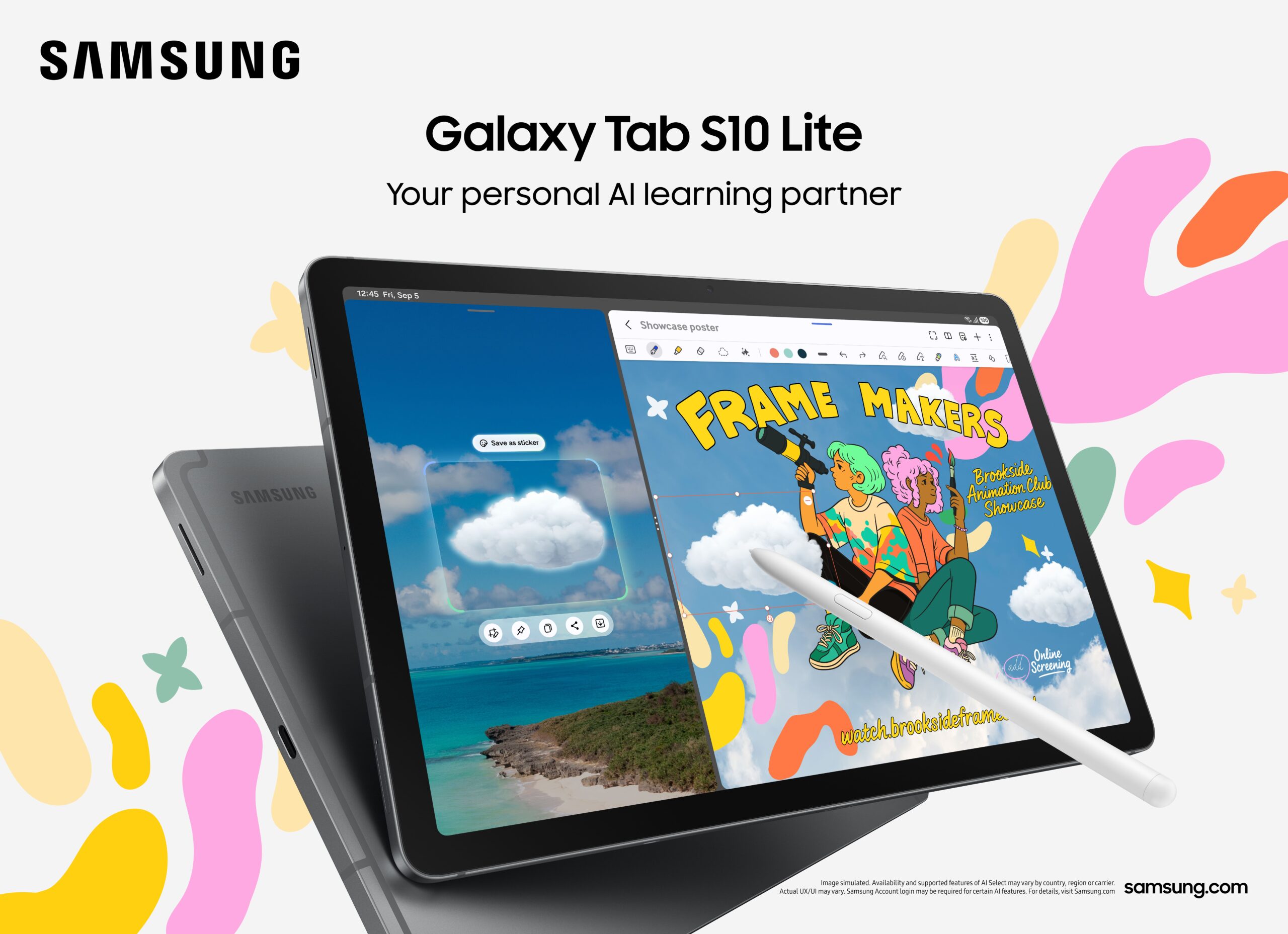 From entertainment to creativity and multitasking, Galaxy Tab S10 Lite helps users bring ideas to life and stay productive – all in a tablet made for everyday uses and budgets