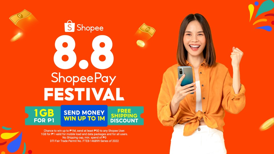 Send money & win up to ₱1M, buy 1GB for only ₱1, and get exclusive vouchers when you use ShopeePay.