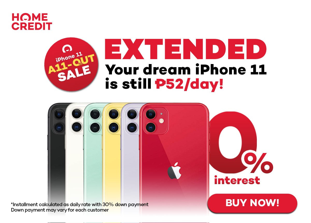 iPhone 11, Now Within Your Reach with Home Credit’s 0% Interest Promo