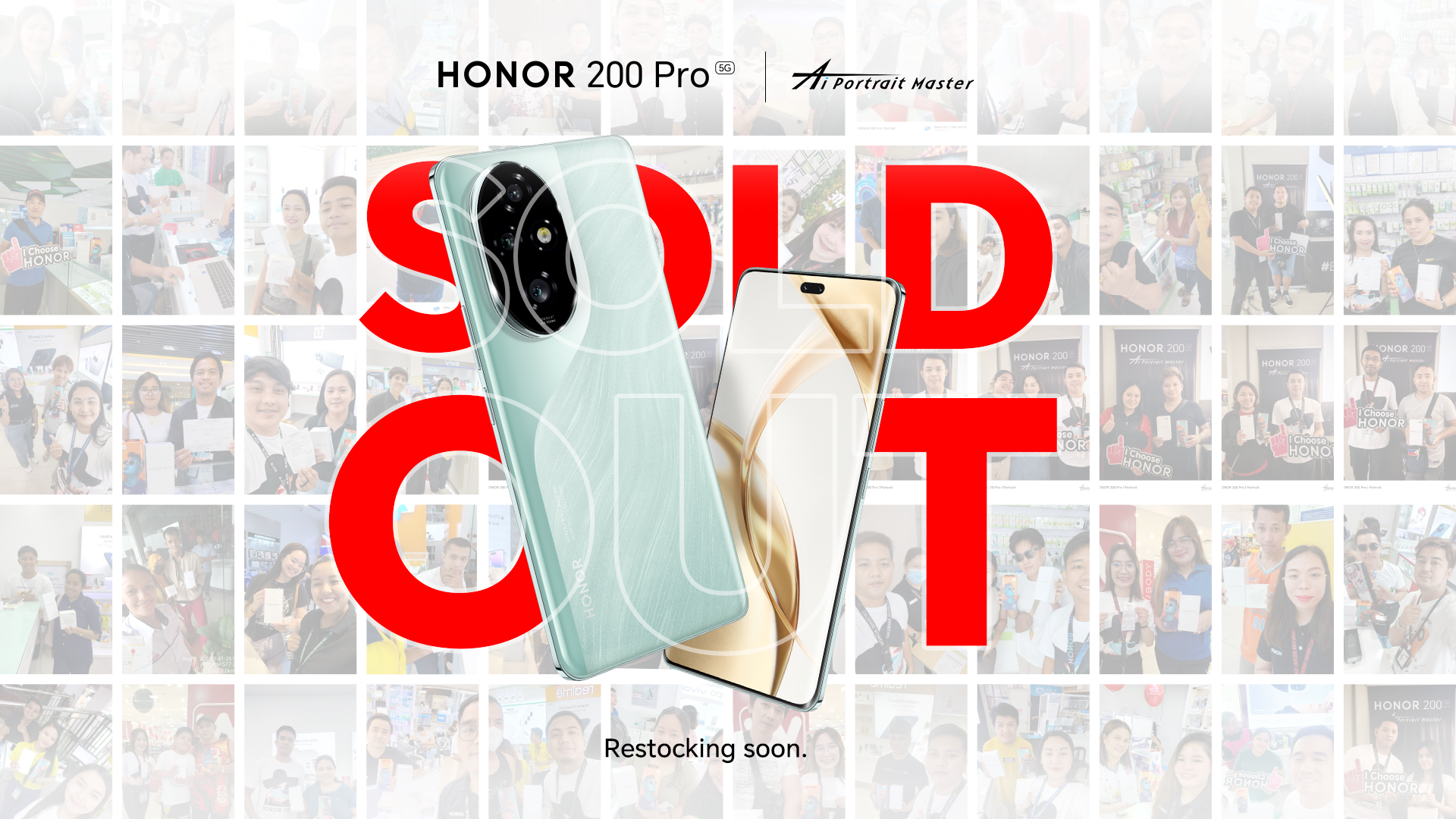 Due to extreme demand, the AI Portrait Master HONOR 200 Pro sold out not long after its launch