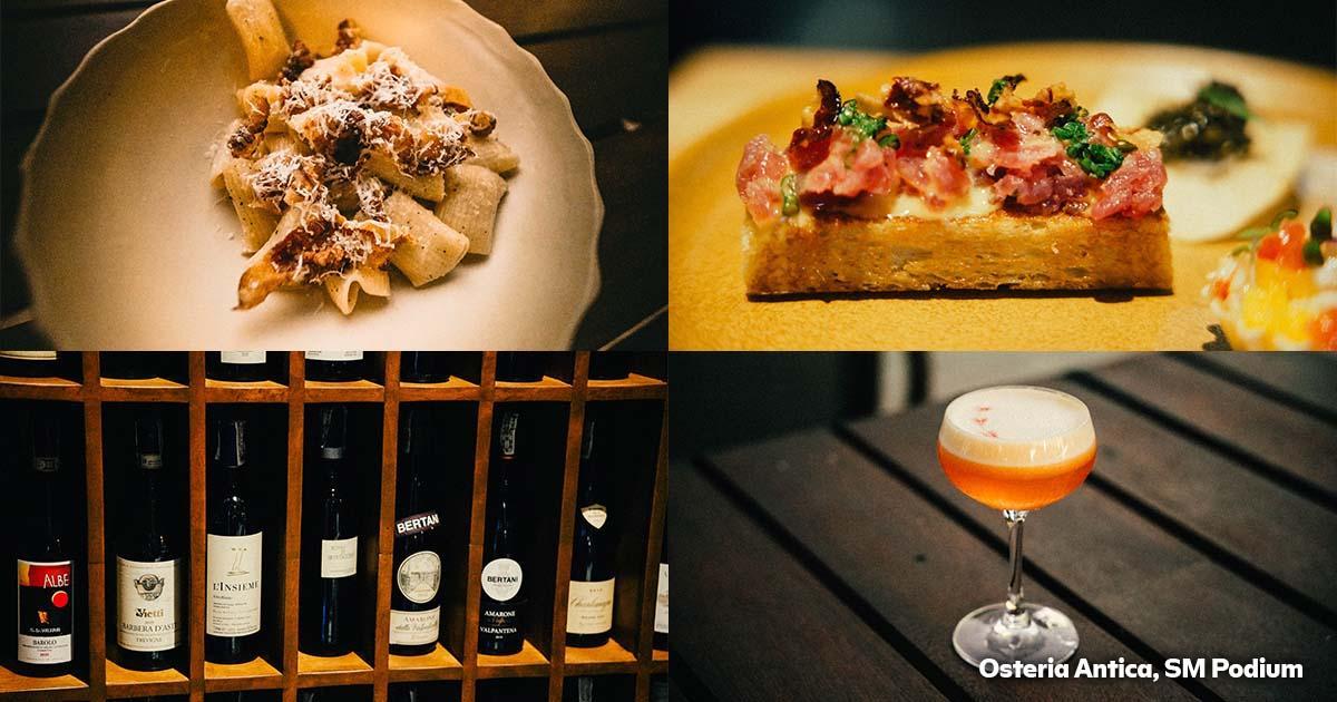 Discover Osteria Antica, the First in the Philippines, at SM Podium